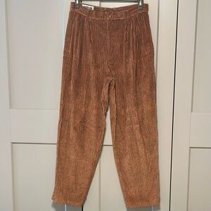 Vtg 80s Cotler Corduroy Pants 32x29 Brown Orange Wide Wales Academia Boho Casual
